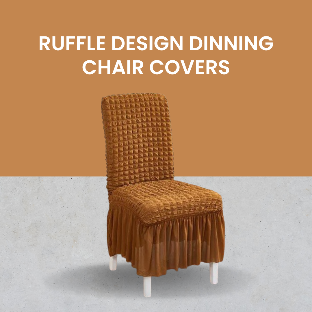 Ruffle Design Dinning Chair Covers