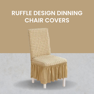 Ruffle Design Dinning Chair Covers