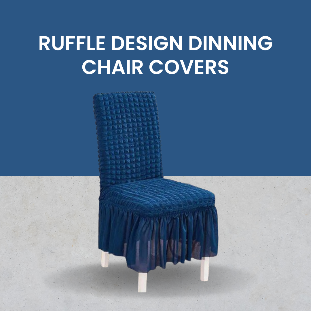 Ruffle Design Dinning Chair Covers