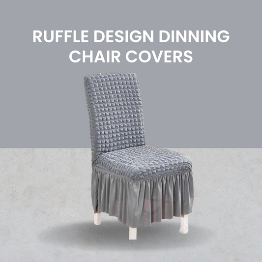 Ruffle Design Dinning Chair Covers