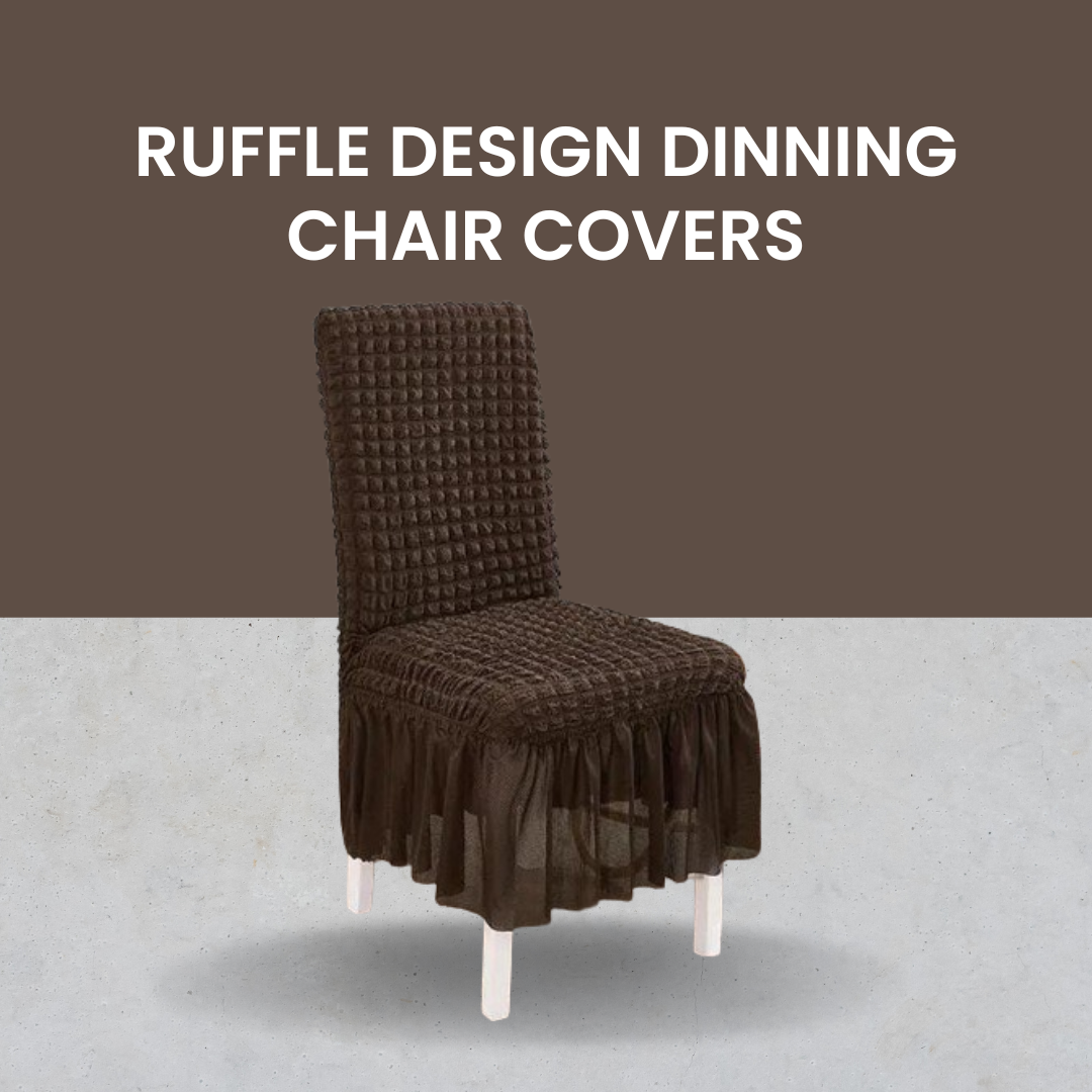 Ruffle Design Dinning Chair Covers