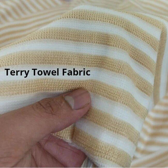 Terry Towel Waterproof Mattress Cover - Yellow Stripe