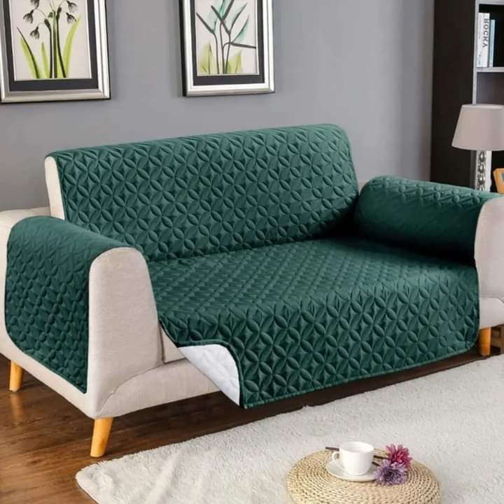 Ultrasonic Cotton Quilted Sofa Runner | Zinc Color | safeguard your sofa from stains, spills, pet hair, and general wear and tear (Copy)