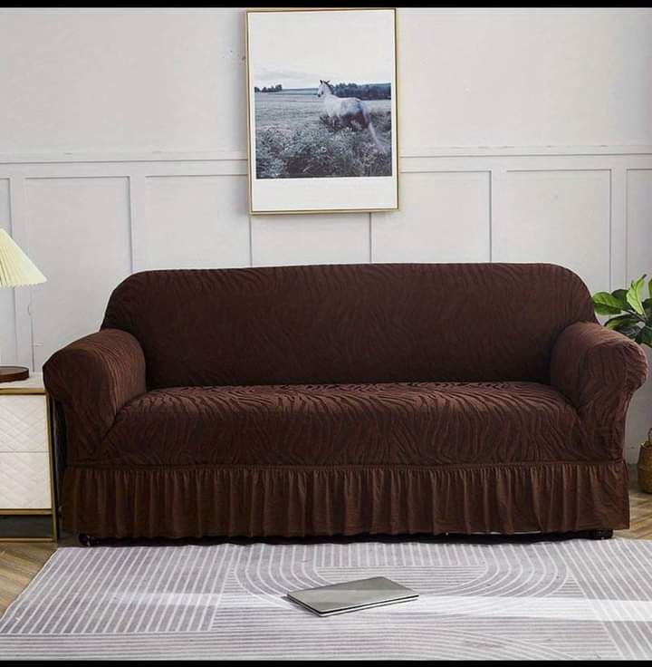 Velvet Style Sofa Covers (Brown)